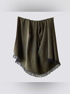 The Citizenry La Calle Alpaca Throw Olive Baby Alpaca Blanket EUC